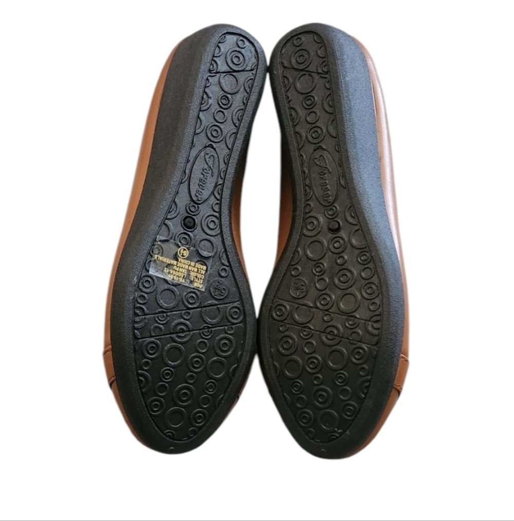 Women's Tan Ballet Flats - Picture 2 of 4